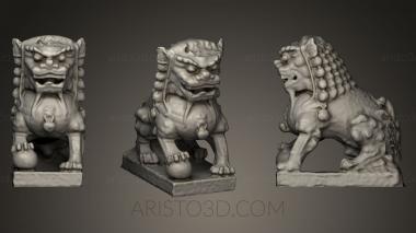 Figurines lions tigers sphinxes (STKL_0187) 3D model for CNC machine